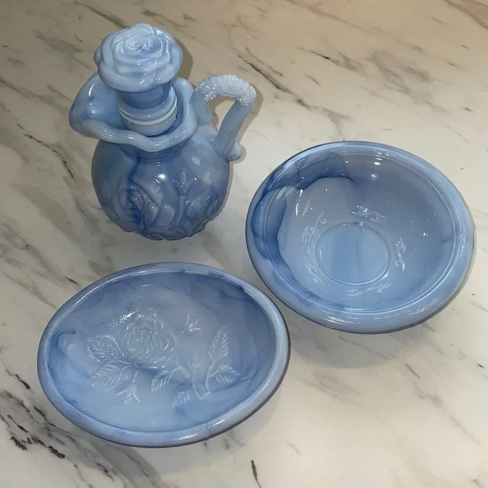 Vintage 1978 Avon soap dish pitcher set